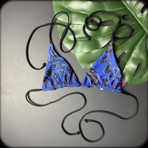 DAKINE BLUE LEOPARD KAHONI TRIANGLE TOP